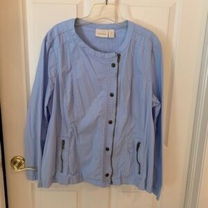 Stylish Pastel Blue Asymmetrical Jacket by Chico's